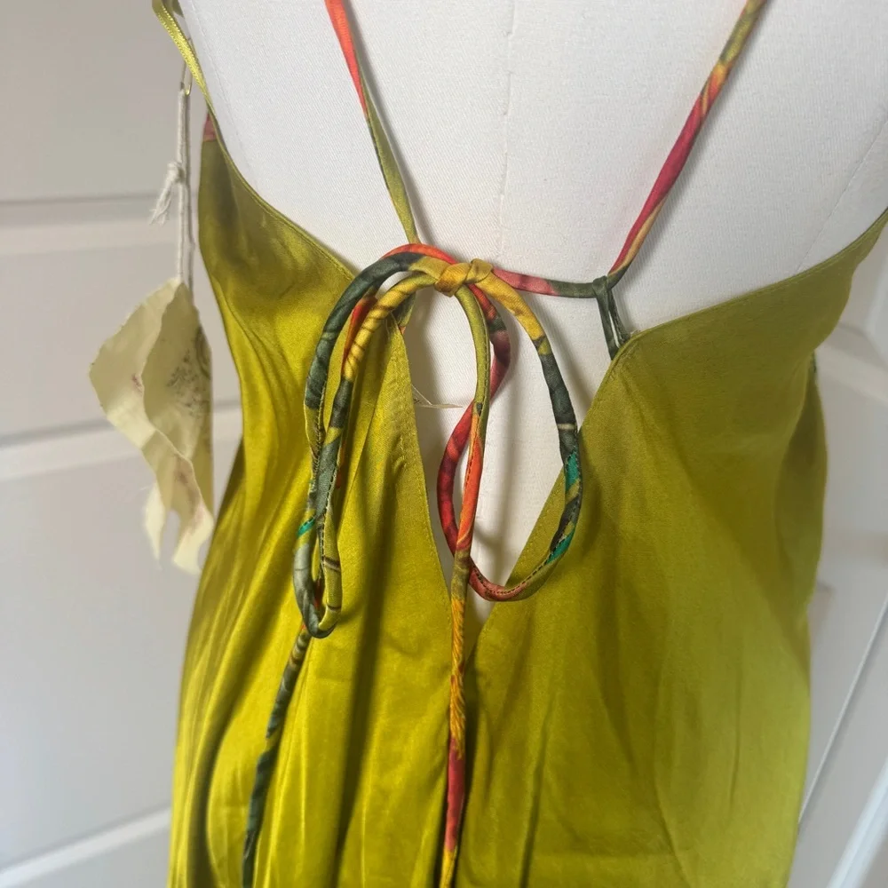 Aratta Silent Journey French Riviera Tasseled Floral Dress Large NWT $190 - Picture 7 of 10